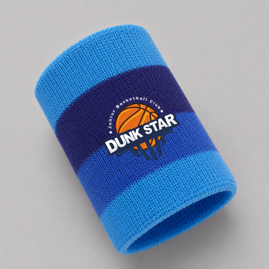 6. Dunk Star Blue Sports Wristband(Tokens-3)
