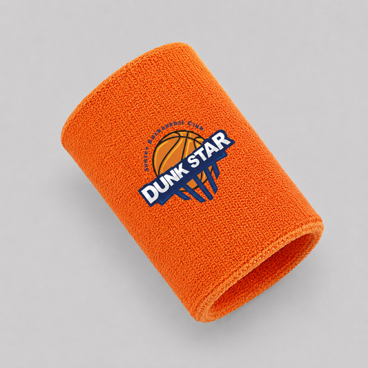 5. Dunk Star Orange Sports Wristband(Tokens-3)